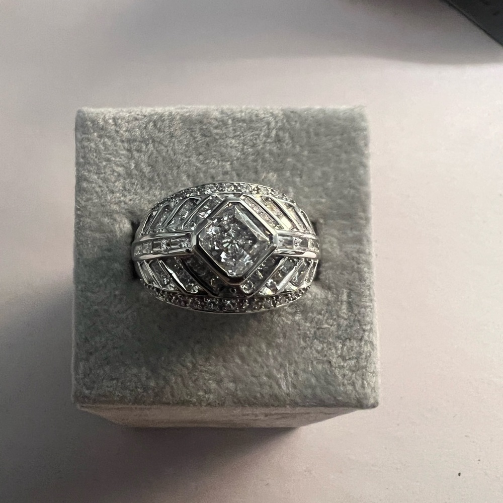 Sterling Silver & CZ “Neda” Cluster Ring